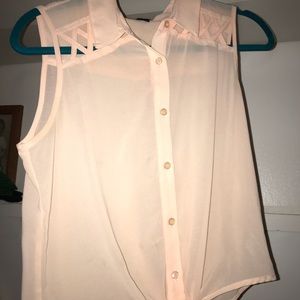 FOREVER21 WOMEN’S TIE AT BOTTOM BLOUSE